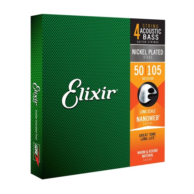 سیم گیتار بیس الکسیر Elixir Nanoweb Bass Medium 50-105