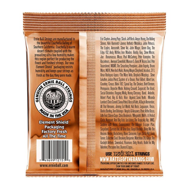 سیم گیتار آکوستیک ارنی بال Ernie Ball 2151 Earthwood Rock & Blues Phosphor Bronze Acoustic Strings