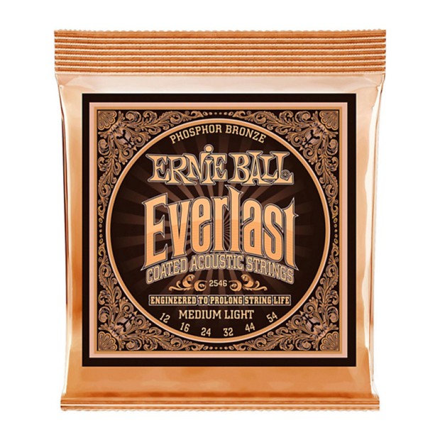 سیم گیتار آکوستیک ارنی بال Ernie Ball 2546 Everlast Coated Phosphor Bronze Medium Light Acoustic Strings