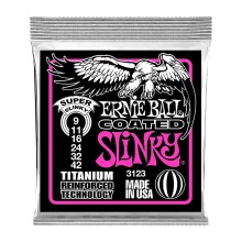 قیمت خرید فروش سیم گیتار الکتریک ارنی بال Ernie Ball 3123 Super Slinky Coated Titanium RPS Electric Guitar Strings