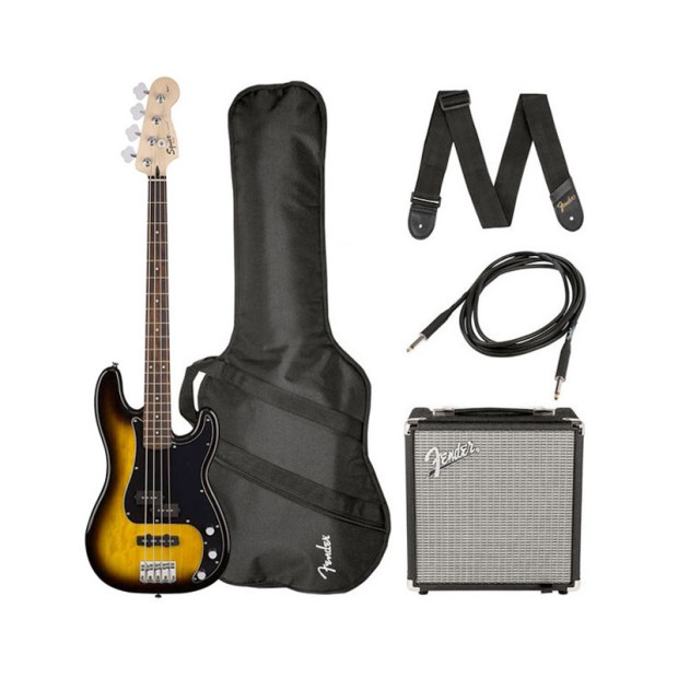 گیتار بیس فندر Squier Affinity Precision Bass PJ LRL Pack Brown Sunburst