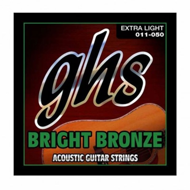 سیم گیتار آکوستیک جی اچ اس GHS Bright Bronze Acoustic Guitar Strings 11-50