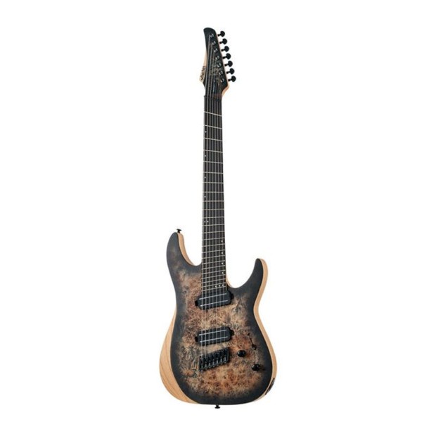 گیتار الکتریک شکتر Schecter Reaper-7 Multiscale - Satin Charcoal Burst SKU #1509