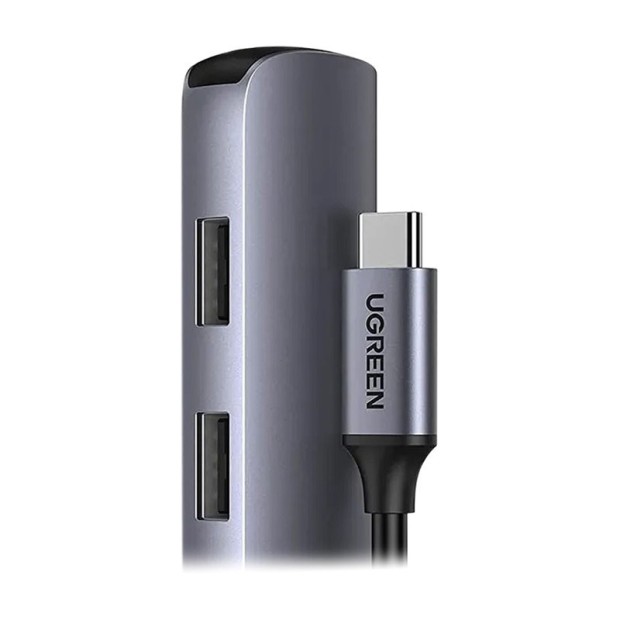 هاب یوگرین UGREEN 5-In-1 Multifunction Adapter USB-C to HDMI + 4xUSB 3.0 CM417 20197