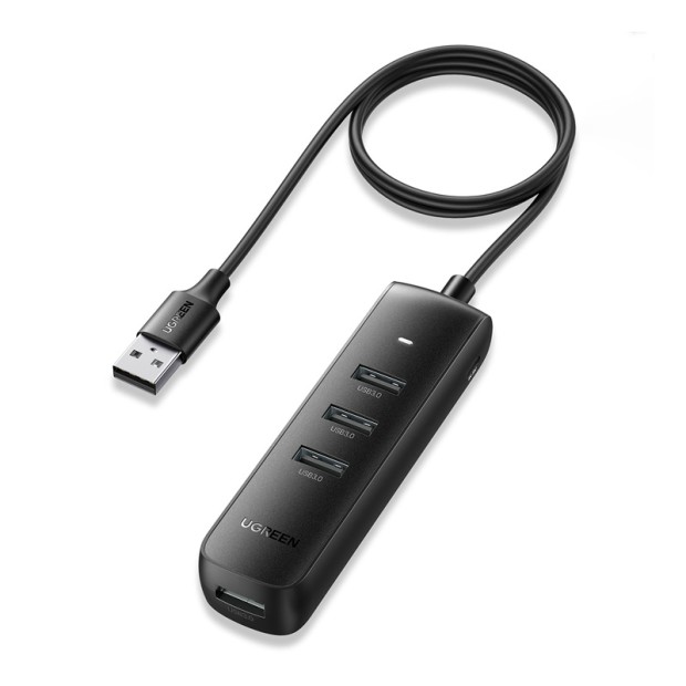 هاب یوگرین UGREEN USB 3.0 A 4 Ports HUB Black 1m CM416 80657