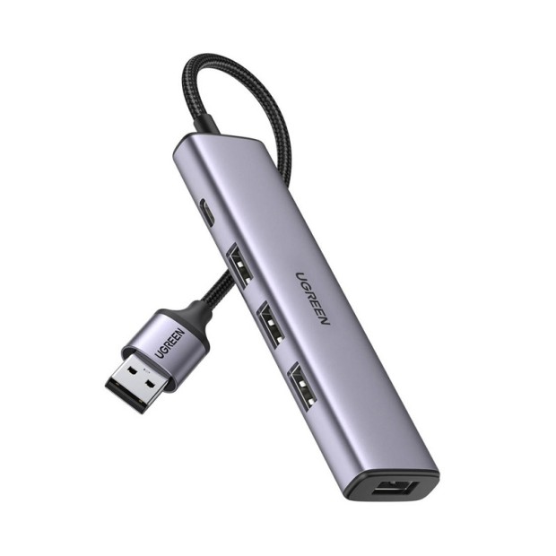 هاب یوگرین UGREEN USB 3.0 A 4 Ports HUB With USB-C Power Port CM473 20805