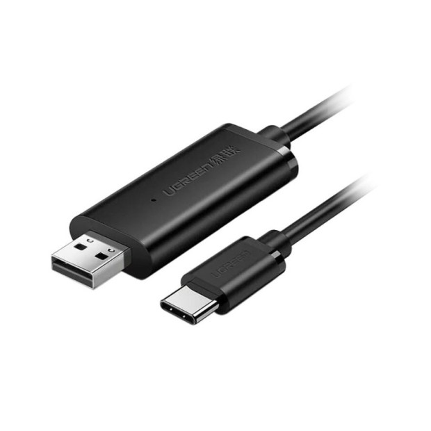 کابل رابط یوگرین UGREEN USB A Male to USB C Cable 2.0 Data Link Cable 2m US318 70420