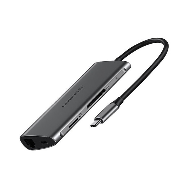 هاب یوگرین UGREEN USB-C to 3*USB 3.0 8-In-1 Multifunctional Adaptor CM121 50538