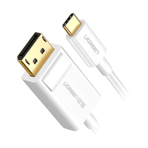 کابل رابط یوگرین UGREEN USB-C To DP Cable 1.5m White MM139 40420
