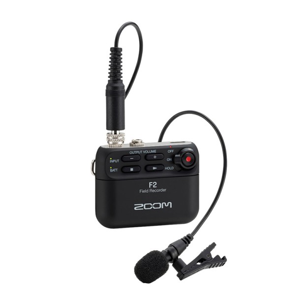 رکوردر یقه‌ای زوم زوم ZOOM F2 Black