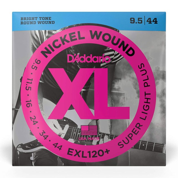 سیم گیتار الکتریک داداریو D'Addario EXL120+ Nickel Wound Electric Strings -.0095-.044 Super Light Plus