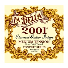 سیم گیتار کلاسیک لابلا La Bella 2001 Medium Tension Silver Plated Wound