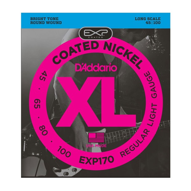 سیم گیتار بیس داداریو D'Addario EXP 170 45-100