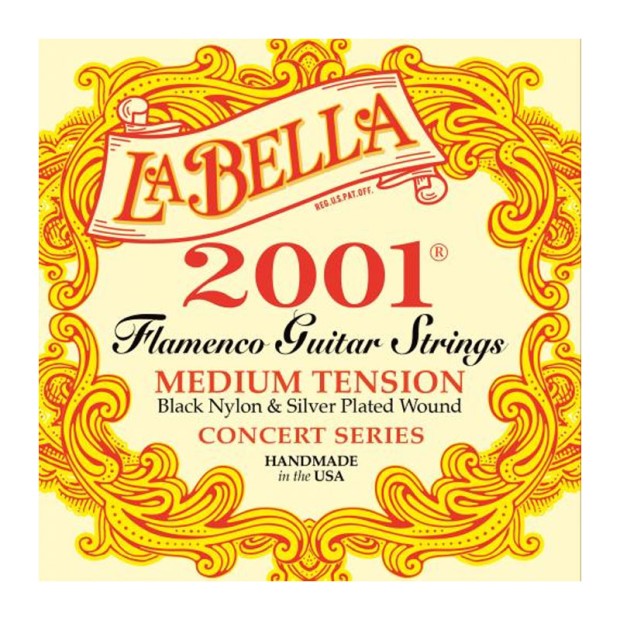 سیم گیتار کلاسیک لابلا La Bella 2001 Flamenco-Medium Tension