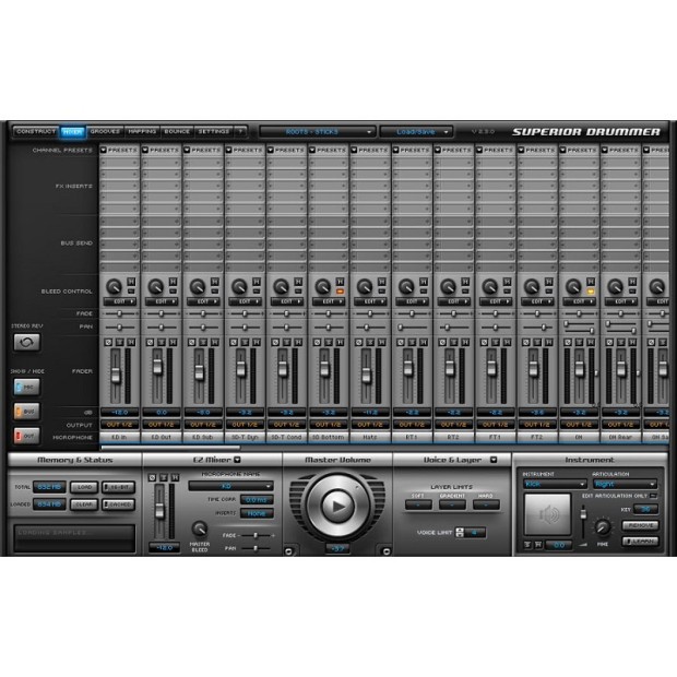 وی اس تی پلاگین تون ترک Toontrack Roots SDX - Brushes Rods and Mallets