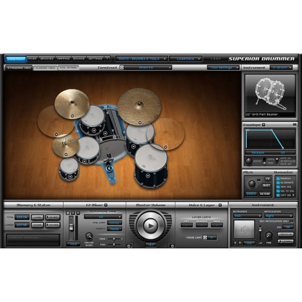 وی اس تی پلاگین تون ترک Toontrack Roots SDX - Brushes Rods and Mallets