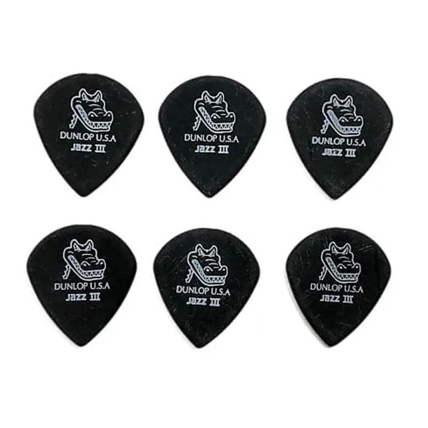 پیک گیتار دانلوپ Dunlop 571P1.4 Gator Grip Jazz III 6-pack