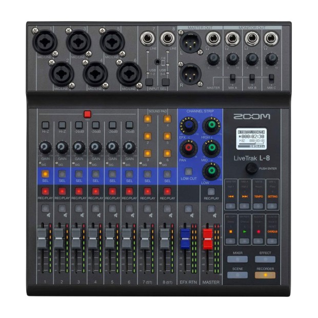 رکوردر صدا زوم ZOOM LiveTrak L-8