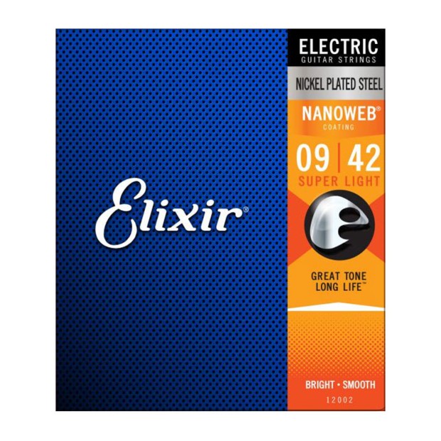 سیم گیتار الکتریک الکسیر Elixir Nanoweb Electric Nickel Plated Steel 09-42