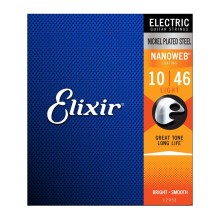 قیمت خرید فروش سیم گیتار الکتریک الکسیر Elixir Nanoweb Electric Nickel Plated Steel 10-46