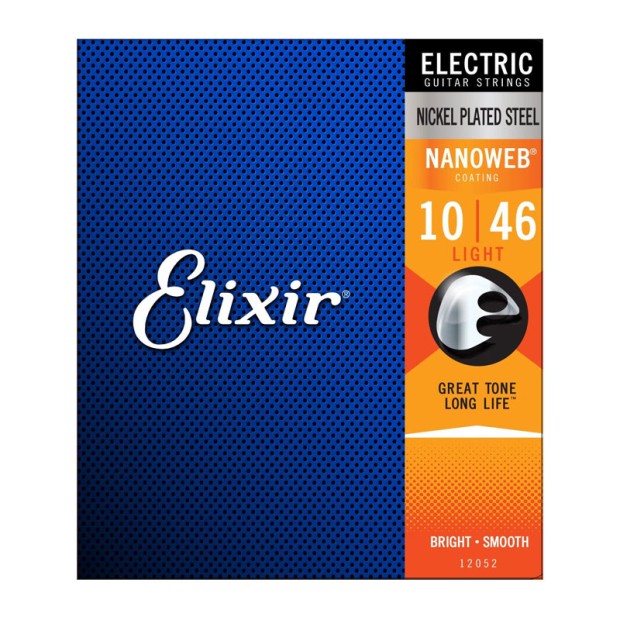 سیم گیتار الکتریک الکسیر Elixir Nanoweb Electric Nickel Plated Steel 10-46