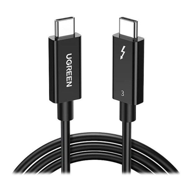 کابل رابط یوگرین UGREEN USB C Thunderbolt 3 to USB C Thunderbolt 3 0.5m Black US341