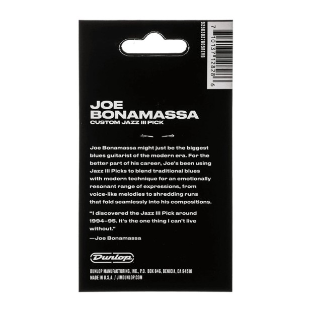 پیک گیتار دانلوپ Dunlop Joe Bonamassa Jazz III Gold 1.38mm 6-Pack