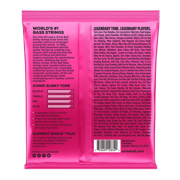 سیم گیتار بیس ارنی بال Ernie Ball 2834 Super Slinky Bass 45-100