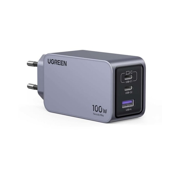 شارژر لپ‌تاپ یوگرین UGREEN Nexode Pro 100W 3-Port GaN Fast Charger X757 25874