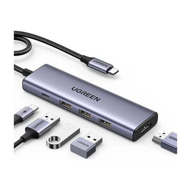 هاب یوگرین UGREEN USB-C to HDMI 5-in-1 Multifunction Adapter CM511 15597