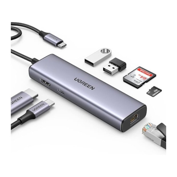 هاب یوگرین UGREEN USB-C 7-In-1 Multifunction Adapter CM512 90568