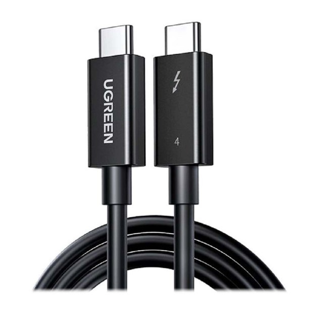 کابل رابط یوگرین UGREEN Thunderbolt 4 Type C Male to Male Cable 0.8m Black US501 30389
