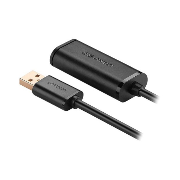 کابل رابط یوگرین UGREEN USB 2.0 Active Extension Cable With Chipset 10m Black US121 10321