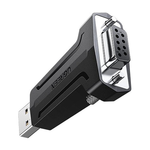 کابل رابط یوگرین UGREEN USB-A 2.0 to DB9 RS-232 Female Adapter Black CM326 80111