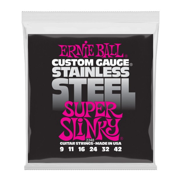 سیم گیتار الکتریک ارنی بال Ernie Ball 2248 Super Slinky Stainless Steel 09-42