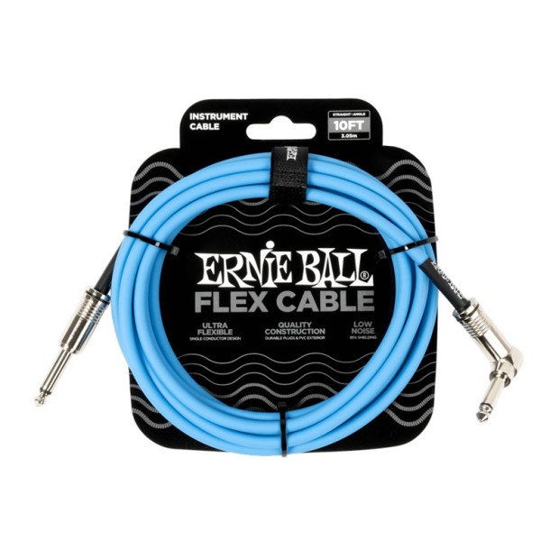 کابل رابط ارنی بال Ernie Ball 6464 Flex Straight Angle 3.05m Blue