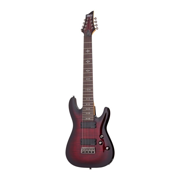 گیتار الکتریک شکتر Schecter Demon 8 Crimson Red Burst