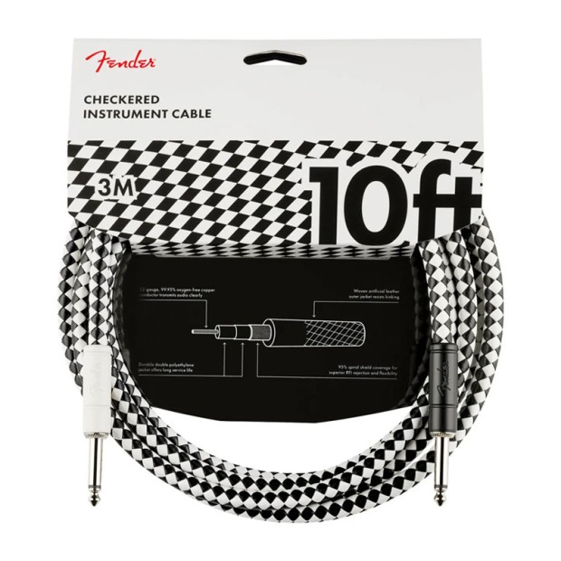 کابل گیتار فندر Fender Professional Series Instrument Cable Checkerboard 3m