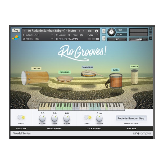وی اس تی پلاگین CineSamples Cinesamples Rio Grooves 