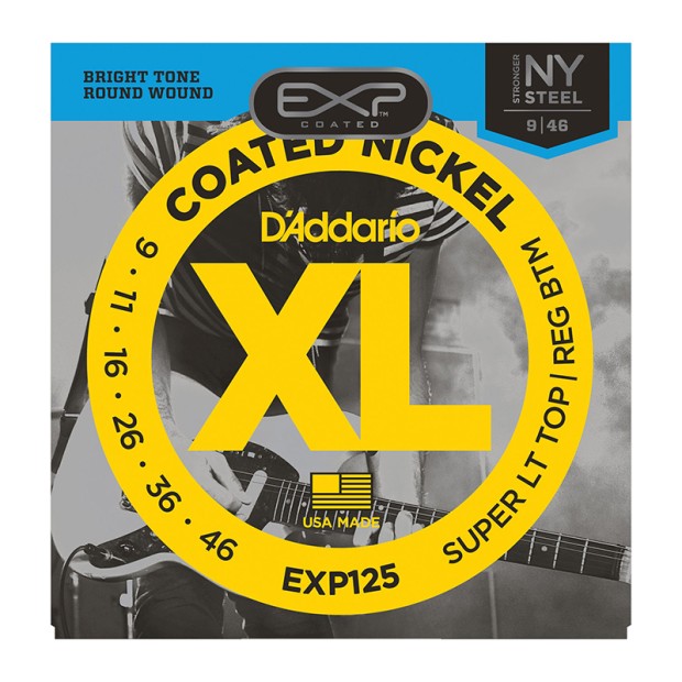 سیم گیتار الکتریک داداریو D'Addario EXP125 Coated Nickel Plated Steel Light