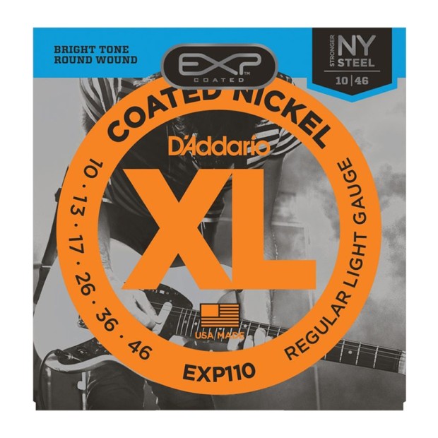سیم گیتار الکتریک داداریو D'Addario EXP110 Coated Nickel Plated Steel Light