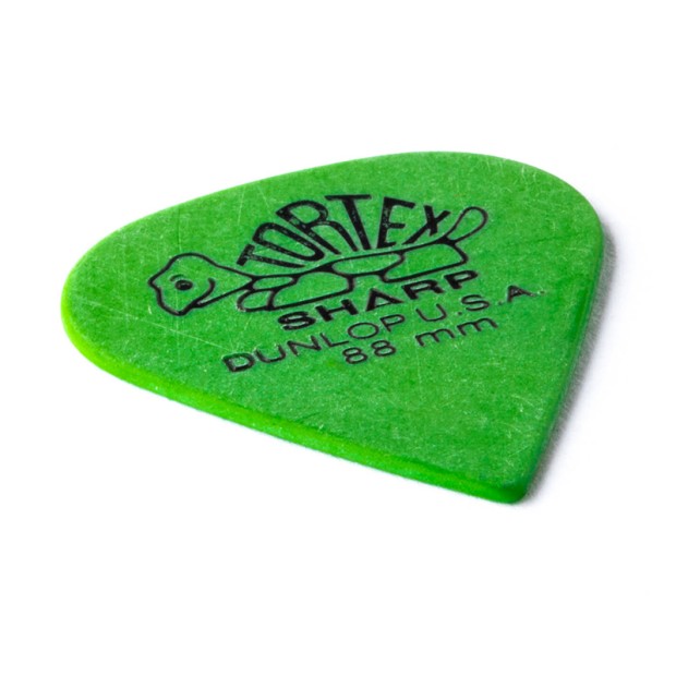 پیک گیتار دانلوپ Dunlop 412R 0.88mm Tortex Sharp Green Guitar Pick