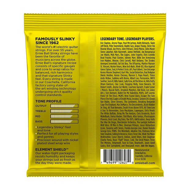 سیم گیتار الکتریک ارنی بال Ernie Ball 2627 Beefy Slinky Electric Guitar Strings