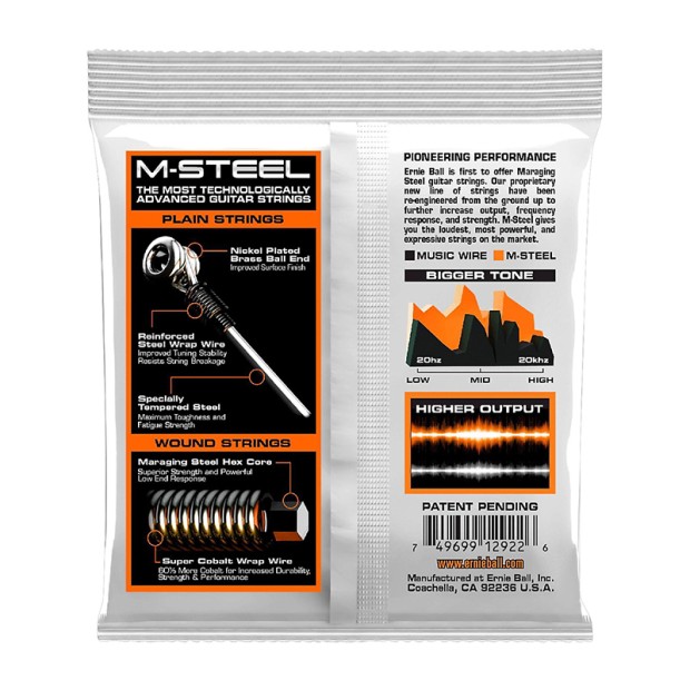 سیم گیتار الکتریک ارنی بال Ernie Ball 2922 M-Steel Hybrid Slinky Electric Guitar Strings