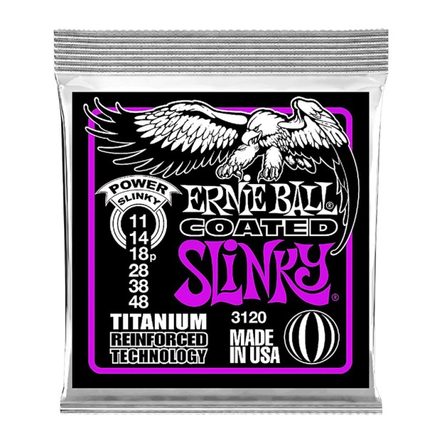 سیم گیتار الکتریک ارنی بال Ernie Ball 3120 Power Slinky Coated Titanium RPS Electric Guitar Strings