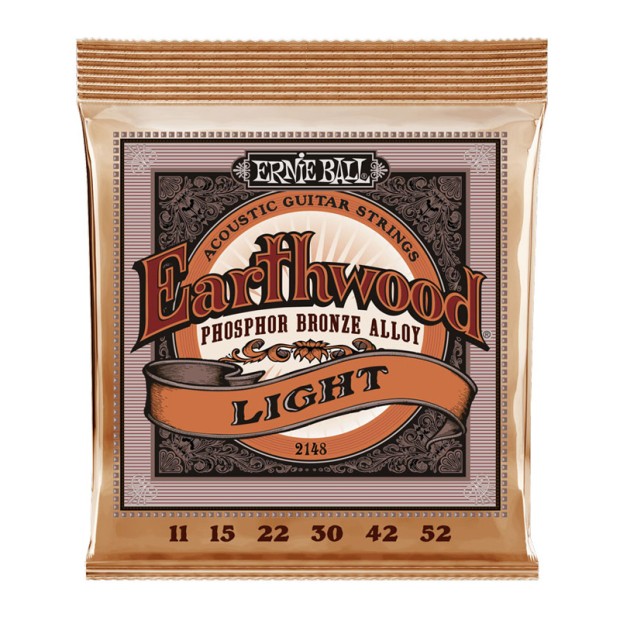سیم گیتار آکوستیک ارنی بال Ernie Ball 2148 Light Earthwood Phosphor Bronze 11-52