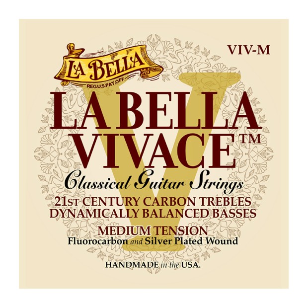 سیم گیتار کلاسیک لابلا La Bella Vivace Fluorocarbon Classical Guitar Strings – Medium Tension