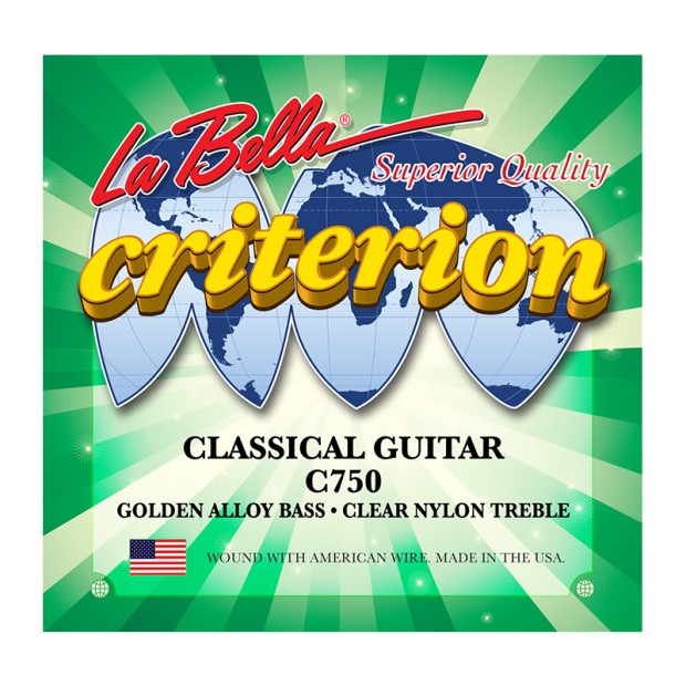 سیم گیتار کلاسیک لابلا La Bella C750 Criterion Classical Guitar, Clear Nylon