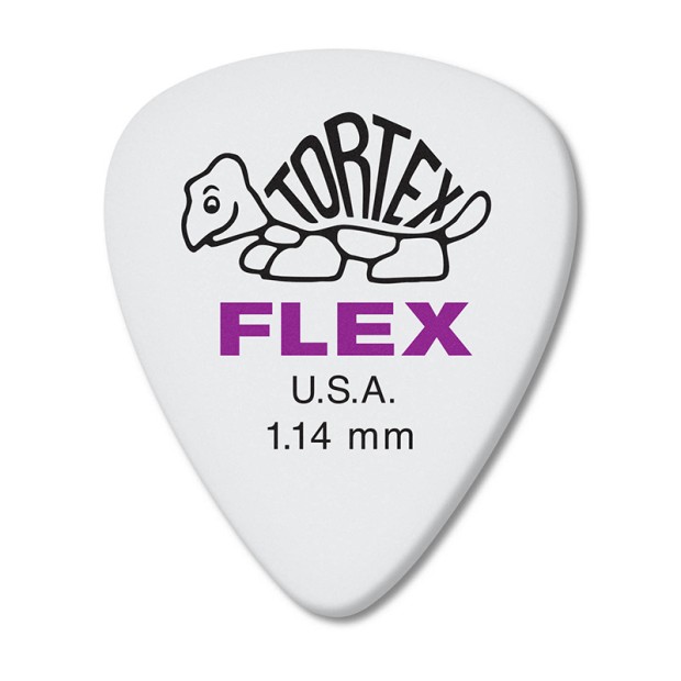 پیک گیتار دانلوپ Dunlop Tortex Flex 428R 1.14mm Purple Guitar Pick