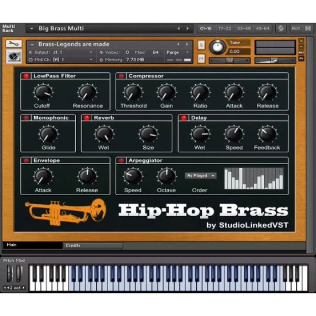 وی اس تی پلاگین StudioLinkedVST StudioLinkedVST Hip-Hop Brass